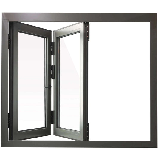 Five Starss Doors Aluminum Bifold Window 60"Wx48"H - OUT SWING FROM EXTERIOR VIEW image 1