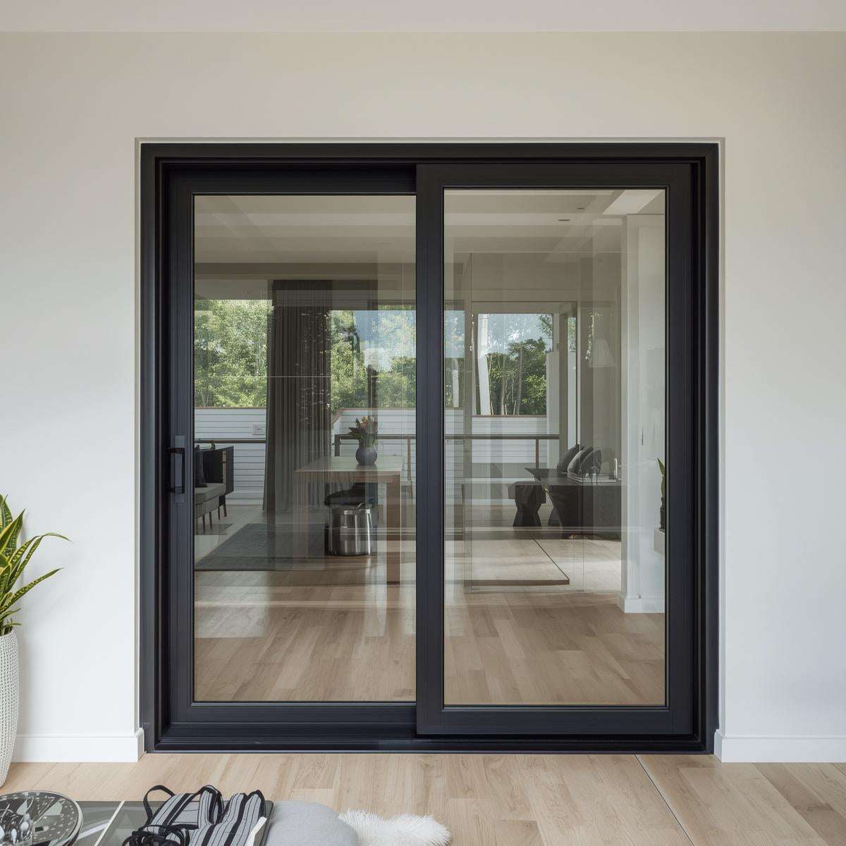 96"x80" Custom Energy Efficient Aluminum Sliding Doors