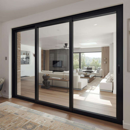 108"x80" Custom Energy Efficient Aluminum Sliding Doors