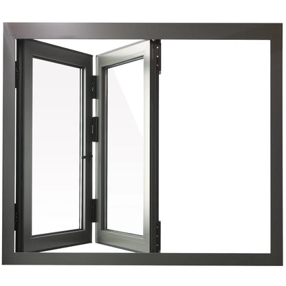 Five Starss Doors Aluminum Bifold Window 60"Wx48"H - OUT SWING FROM EXTERIOR VIEW image 1