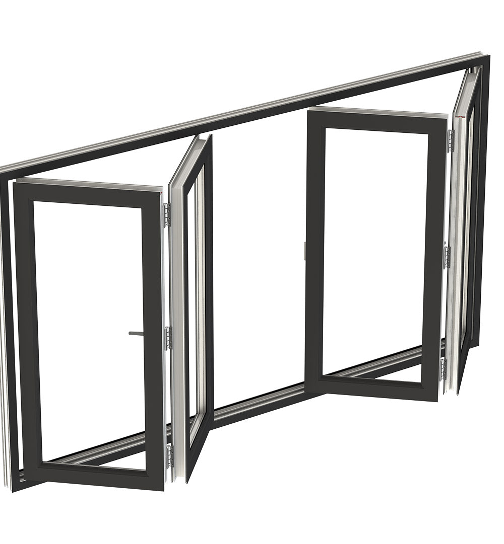 96x48 Custom Energy Efficient Aluminum Bifold Window Hardware > Building Materials > Windows Aluminum Black 96x48 –