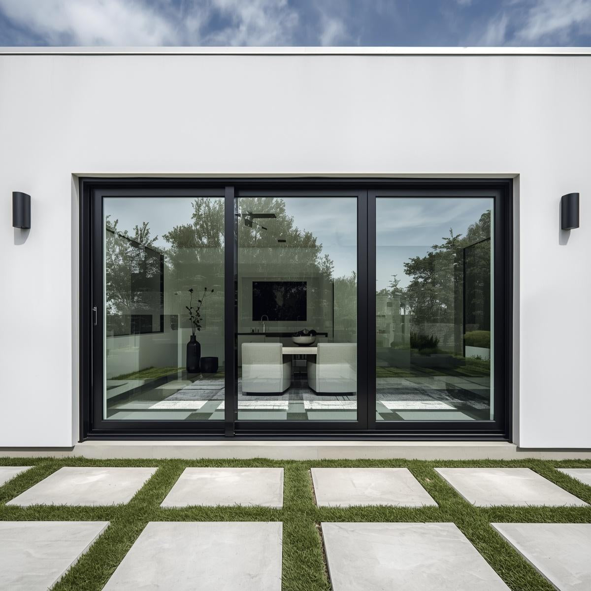 120"x96" Custom Energy Efficient Aluminum Sliding Doors