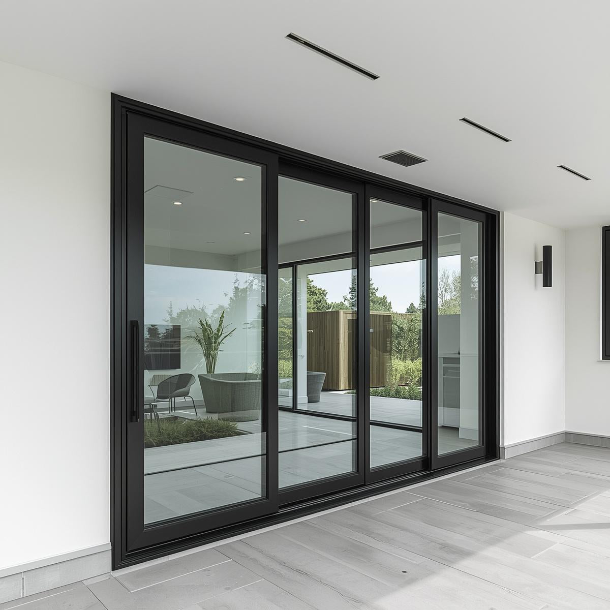 192"x80" Custom Energy-Efficient Aluminum Sliding Doors