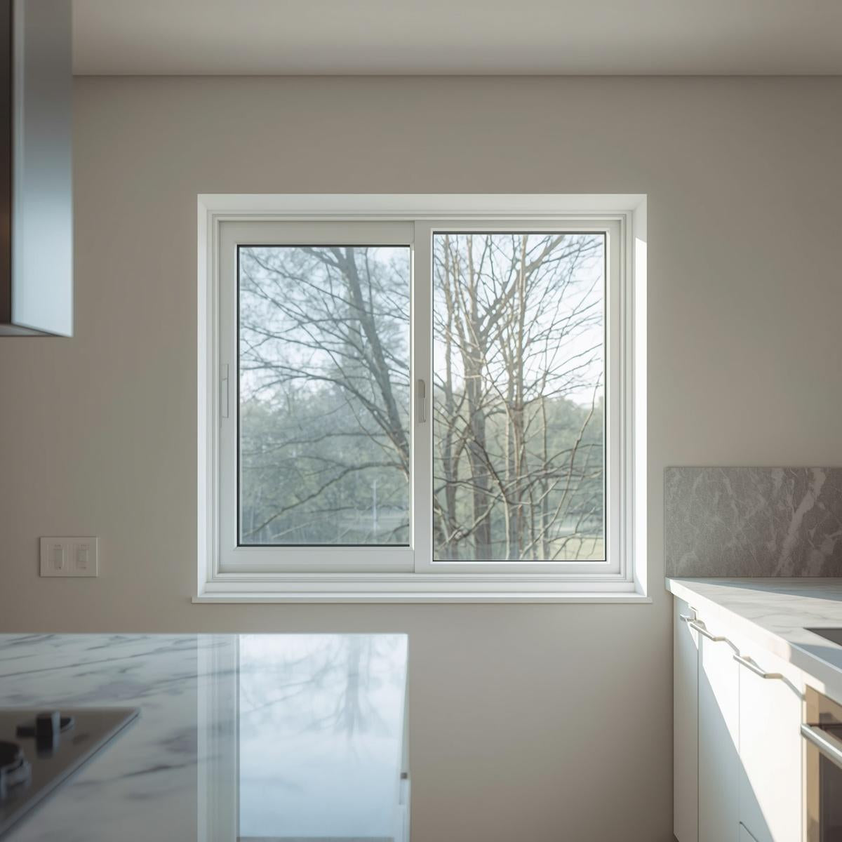 36"x36" Custom Energy-Efficient Aluminum Sliding Window