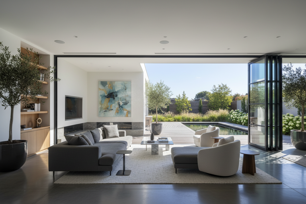 create Bifold door in a nice home 96″Wx96″H