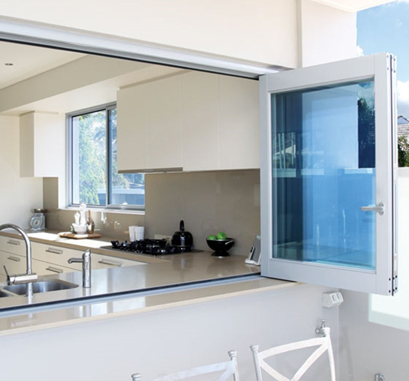 Five Starss Doors Aluminum Bifold Window 60"Wx48"H - OUT SWING FROM EXTERIOR VIEW image 2