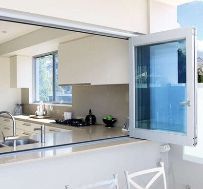 Five Starss Doors Aluminum Bifold Window 60"Wx36"H - OUT SWING FROM EXTERIOR VIEW image