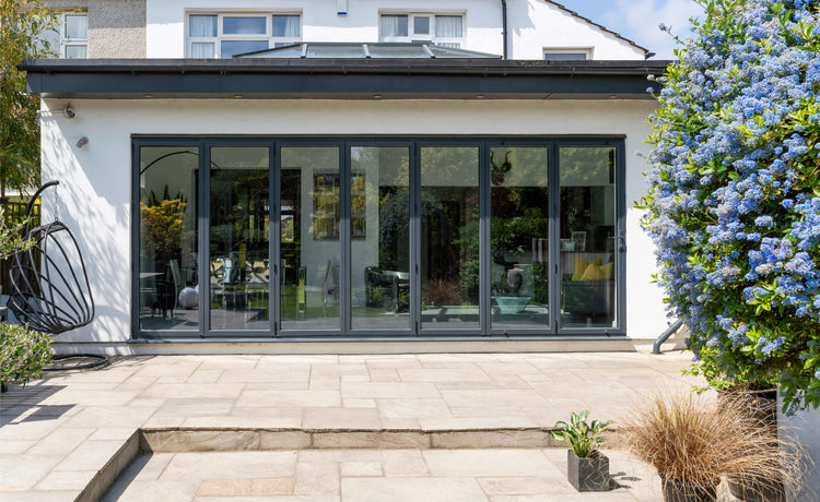 Aluminum Bifold Door 216"Wx80"H - OUT SWING FROM EXTERIOR VIEW image 0